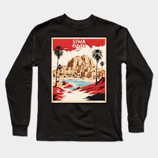 Siwa Oasis Egypt Vintage Poster Tourism Long Sleeve T-Shirt